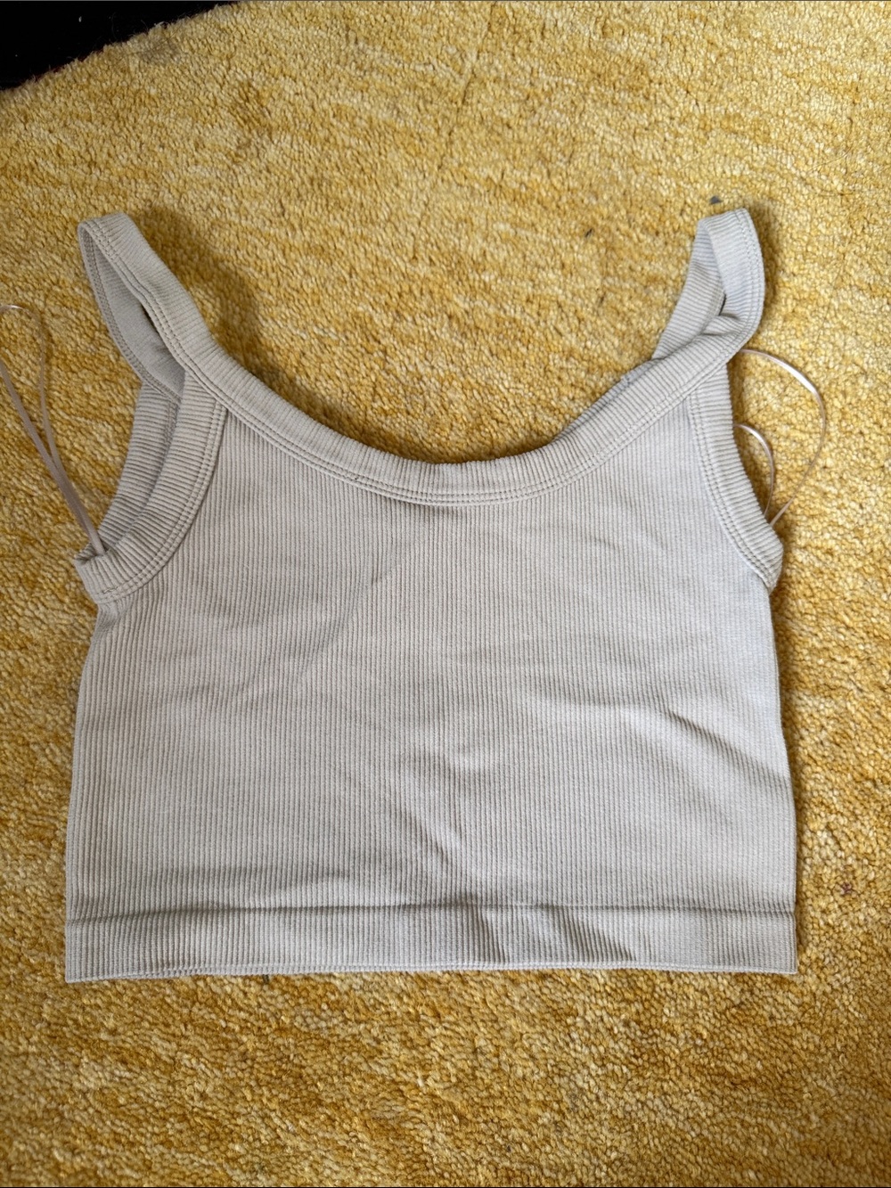 Stradivarius Women's Ribbed Tank Top in Light Beige